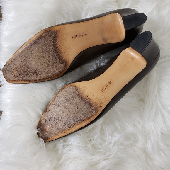 RARE Vintage Salvatore Ferragamo Couture Gancini Shoes Heels Low Walking Comfort - Picture 11 of 16